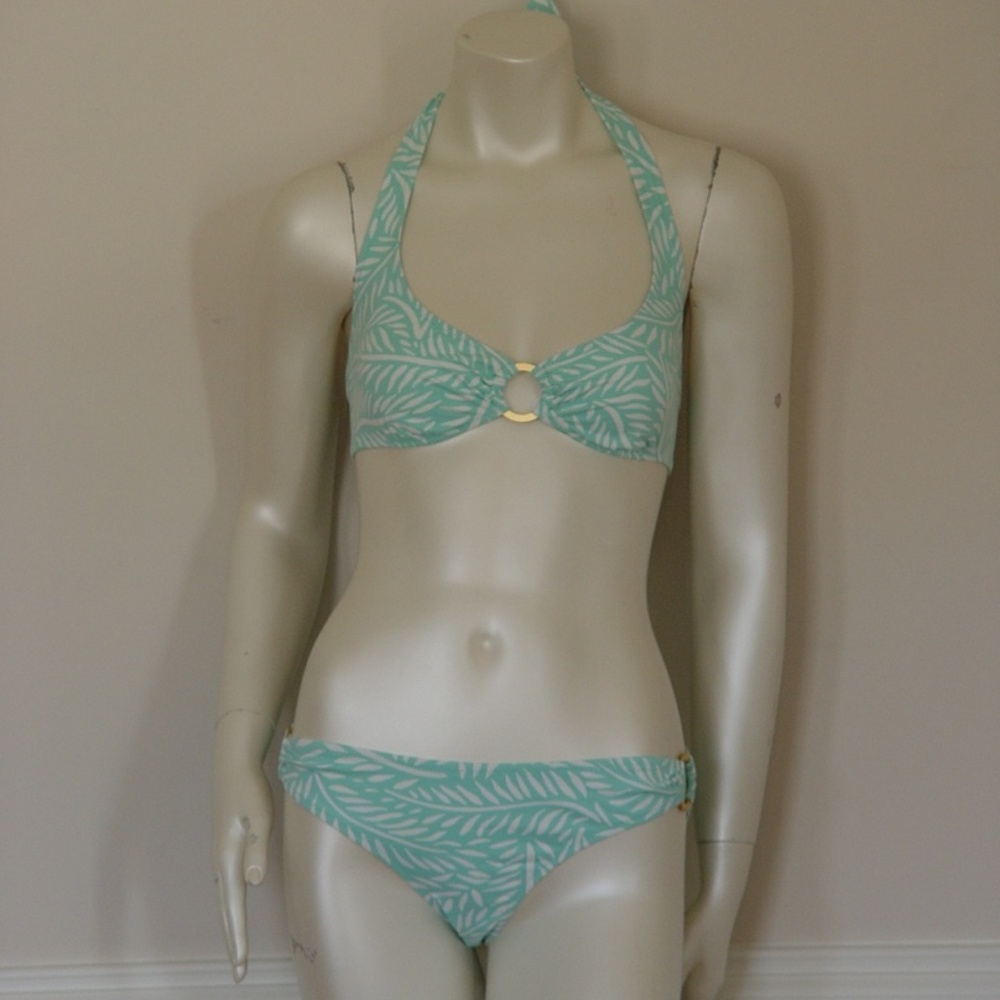 DvF SMALL FERN TURQUOISE RING BIKINI/TOP - LARGE